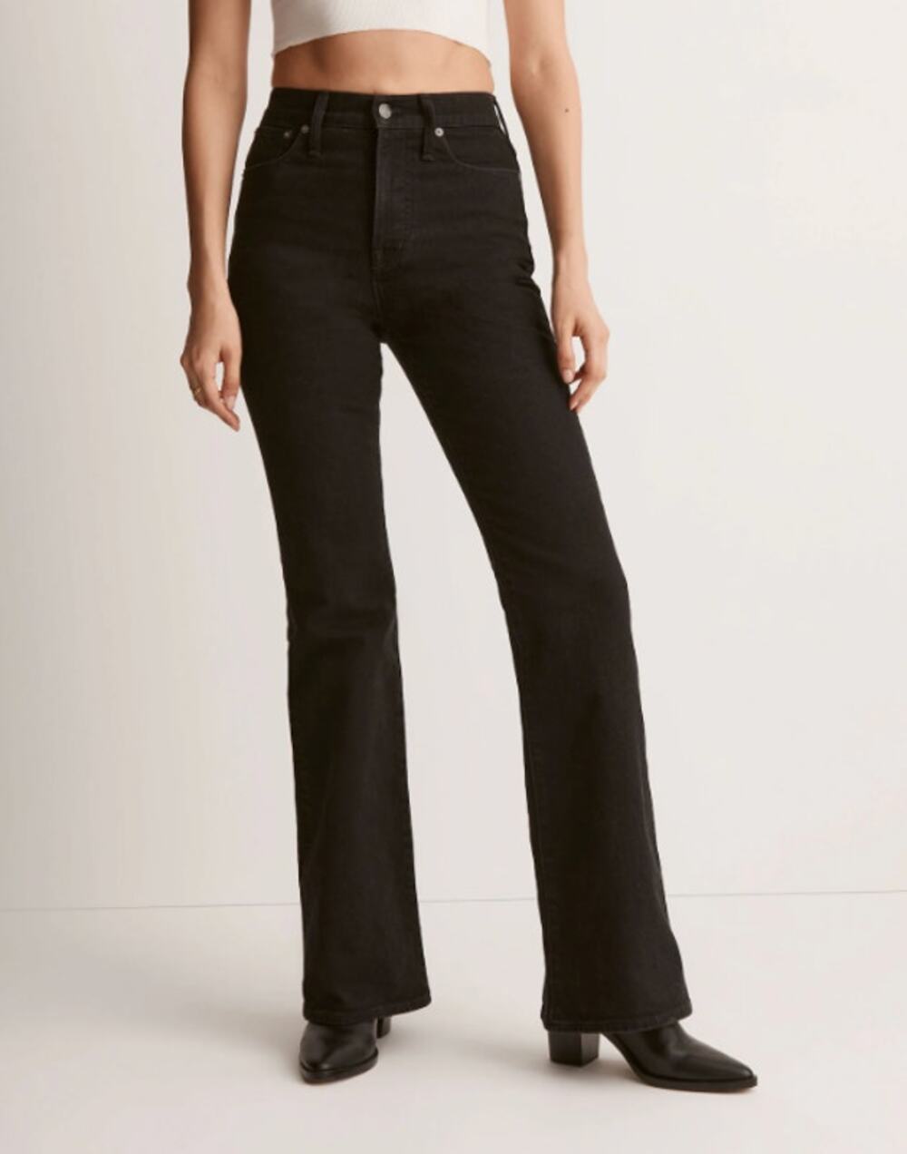 Madewell The Perfect Vintage Flare Jean Black Sherborn Wash High Waist Size 31